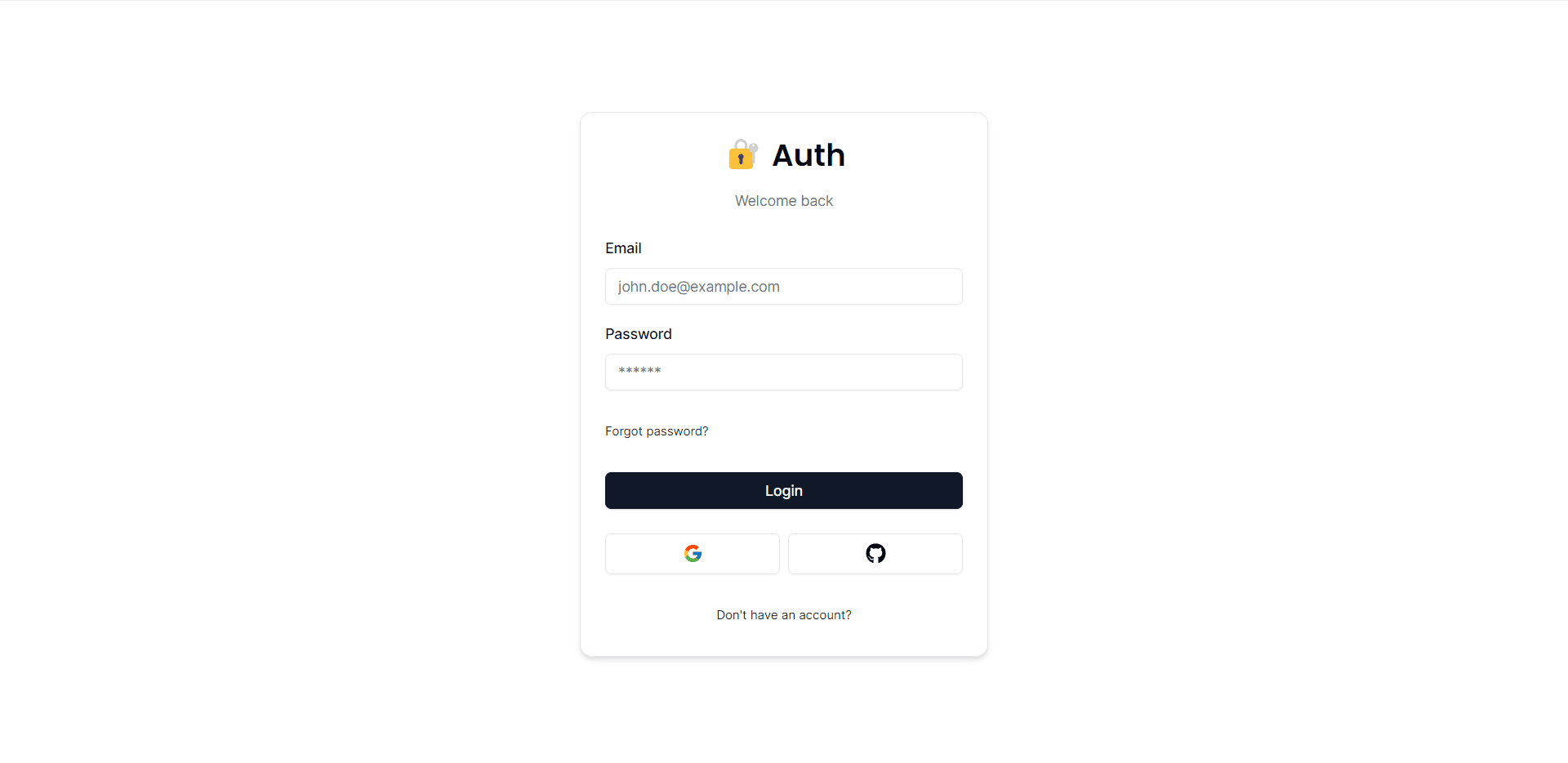 Auth Page